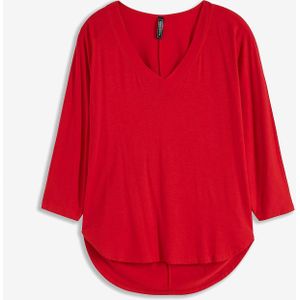 Shirt met 3/4 mouwen in een mix van viscose en elastan