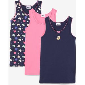 Meisjes hemd van zacht katoen(set van 3)