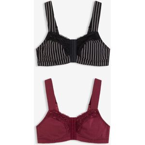 Bh zonder beugels met sluiting voorop en biologisch katoen (set van 2)