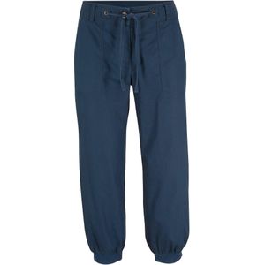 Linnen 3/4 broek met comfortband, loose fit