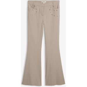 Flared broek van soepele viscose