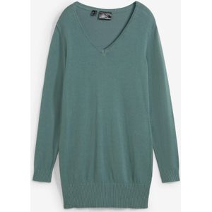 Lange basic trui met V-hals