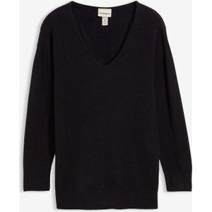 Lange oversized trui met splitten opzij