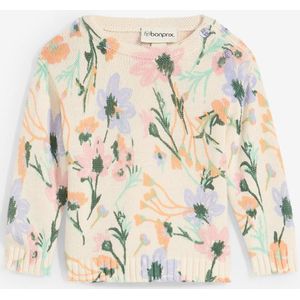 Zachte baby trui met bloemenprint