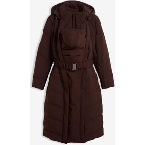 Warme 2-in-1 gewatteerde  zwangerschapsjas met draaginzet