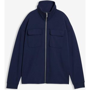 Sweatvest van licht glanzende viscosemix