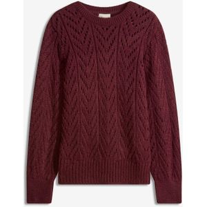 Fluffy trui met opengewerkt patroon