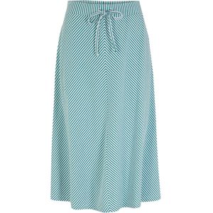 Jersey rok met strepen, knielang