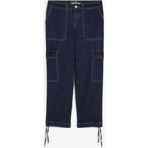 Mid waist cargo jeans, cropped