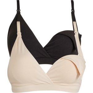 Voedingsbh zonder beugels met biologisch katoen (set van 2)