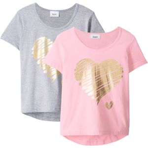 Meisjes T-shirt (set van 2) met katoen