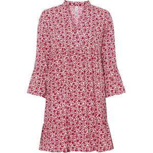 Mini jurk met volants van viscose