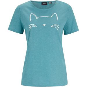 Shirt met korte mouwen en kattenprint