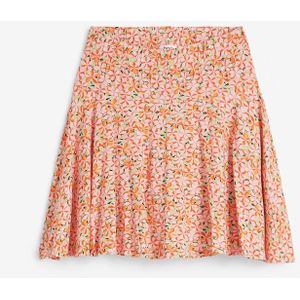 Korte high waist broekrok van zachte viscose