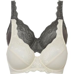Beugel bh met sierlijk kant (set van 2)