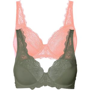 Beugel bh met sierlijk kant (set van 2)