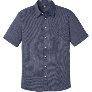 Linnenmix overhemd met korte mouwen