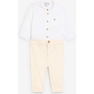 Body overhemd en chino (2-dlg. set) van puur katoen