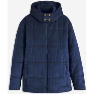 Gewatteerde jas van corduroy met afneembare capuchon