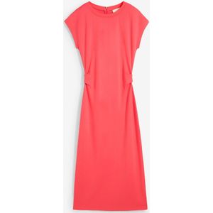 Midi jurk van soepel vallende viscose