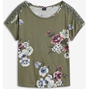 Gedessineerd shirt met kant