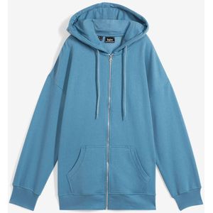 Oversized sweatvest met capuchon