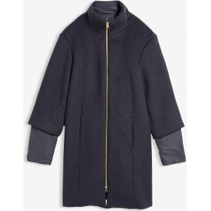 Wollen jas met binnenjas van dons (2-dlg. set)