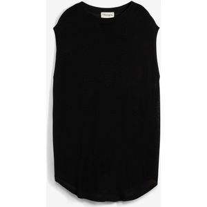 Ballonvormige gebreide top van fijne viscose