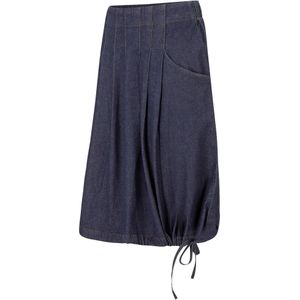 Stretch spijkerrok met biezen, striklintjes en comfortband