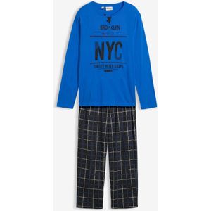 Pyjama van katoen met lange mouwen en knoopsluiting