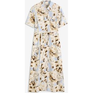 Overhemdjurk van viscose met een ceintuur (2-dlg. set)