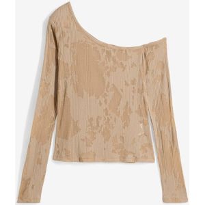Off shoulder shirt in ausbrenner look