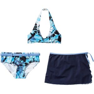 Meisjes bikini en rokje (3-dlg. set) met gerecycled polyamide