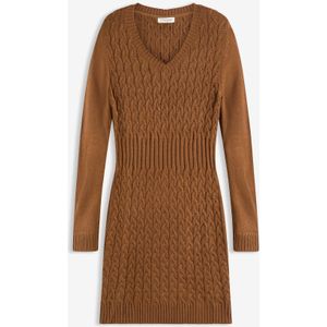 Gebreide jurk met kabelpatroon