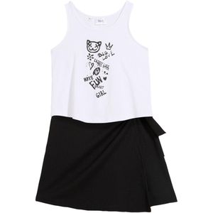 Meisjes top en broekrok van biologisch katoen (2-dlg. set)