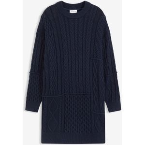 Gebreide jurk met kabelpatroon