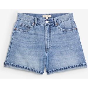 Jeans short high waist, low stretch