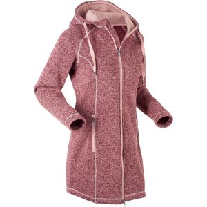 Lang fleece vest met capuchon