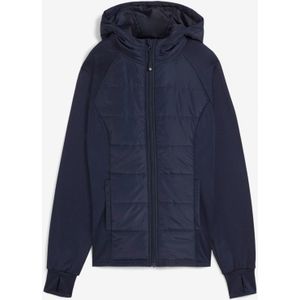 Hybride outdoor jas, licht gewatteerd