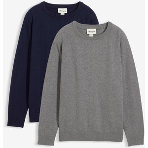 Fijn gebreide trui van puur katoen (set van 2)