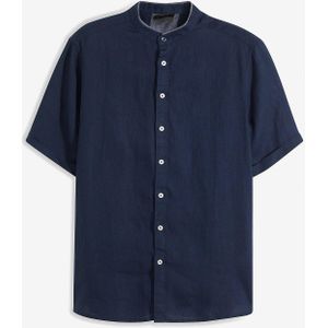 Linnen overhemd met korte mouwen