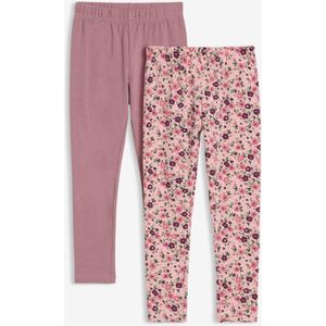 Leggings - Set van 2 - Elastische Katoenmix
