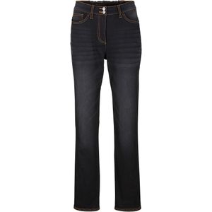 Thermojeans met push-up effect en comfortband, straight