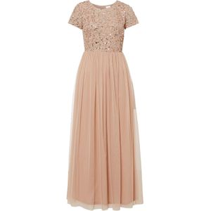 Maxi jurk met pailletten borduursel