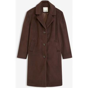 Korte coat in wollen look