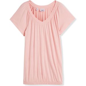 Shirt in een viscosemix, korte mouw
