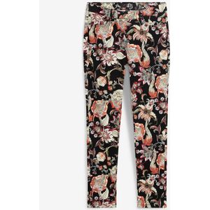 Gedessineerde stretch broek