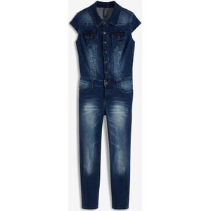 Jeans jumpsuit met knopen