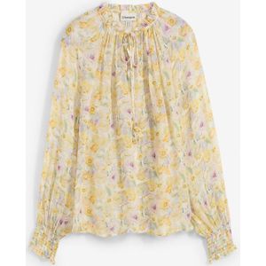 Tuniek met zijde en delicate bloemenprint