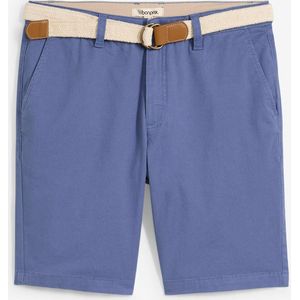 Stretch bermuda met riem, regular fit